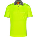 Hi-Vis Bamboo Charcoal Vented S/S Polo