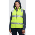 Unisex Hi Vis Hooded Puffer Vest