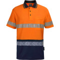JB's Hv S/S D+N C/Back Segmented Tape Polo Lime/Navy