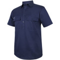 JB's S/S 150 G Stretch Close Front Work Shirt Navy