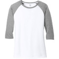 District Made Ladies Perfect Tri 3/4-Sleeve Raglan