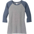 District Made Ladies Perfect Tri 3/4-Sleeve Raglan