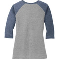 District Made Ladies Perfect Tri 3/4-Sleeve Raglan
