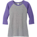 District Made Ladies Perfect Tri 3/4-Sleeve Raglan