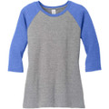 District Made Ladies Perfect Tri 3/4-Sleeve Raglan