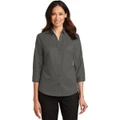 Port Authority Ladies 3/4-Sleeve SuperPro Twill Shirt