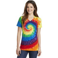 Port & Company Ladies Tie-Dye V-Neck Tee