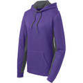 Sport-Tek Ladies Sport-Wick Fleece Colorblock Hooded Pullover