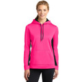 Sport-Tek Ladies Sport-Wick Fleece Colorblock Hooded Pullover