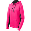 Sport-Tek Ladies Sport-Wick Fleece Colorblock Hooded Pullover