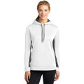 Sport-Tek Ladies Sport-Wick Fleece Colorblock Hooded Pullover