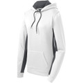 Sport-Tek Ladies Sport-Wick Fleece Colorblock Hooded Pullover