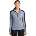 Sport-Tek Ladies PosiCharge Electric Heather Colorblock 1/4-Zip Pullover