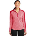 Sport-Tek Ladies PosiCharge Electric Heather Colorblock 1/4-Zip Pullover