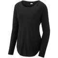 Sport-Tek  Ladies PosiCharge  Long Sleeve Tri-Blend Wicking Scoop Neck Raglan Tee