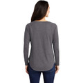 Sport-Tek  Ladies PosiCharge  Long Sleeve Tri-Blend Wicking Scoop Neck Raglan Tee