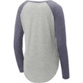 Sport-Tek  Ladies PosiCharge  Long Sleeve Tri-Blend Wicking Scoop Neck Raglan Tee