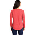 Sport-Tek  Ladies PosiCharge  Long Sleeve Tri-Blend Wicking Scoop Neck Raglan Tee