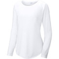 Sport-Tek  Ladies PosiCharge  Long Sleeve Tri-Blend Wicking Scoop Neck Raglan Tee