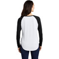 Sport-Tek  Ladies PosiCharge  Long Sleeve Tri-Blend Wicking Scoop Neck Raglan Tee