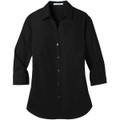 Port Authority Ladies 3/4-Sleeve Carefree Poplin Shirt