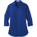 Port Authority Ladies 3/4-Sleeve Carefree Poplin Shirt