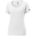Nike Ladies Dri-FIT Cotton/Poly Scoop Neck Tee