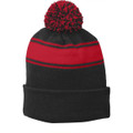 Sport-Tek Stripe Pom Pom Beanie