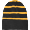 Sport-Tek Striped Beanie with Solid Band