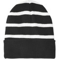 Sport-Tek Striped Beanie with Solid Band