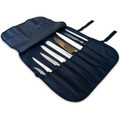 7 Pocket Black Knife Wrap Bag