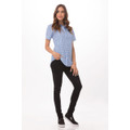 Modern Gingham Women's Short Sleeve Dress Shirt