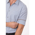 Modern Gingham Men's Long Sleeve Dress Shirt-