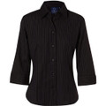 Ladies' 3/4 Sleeve Stretch Stripe Shirt