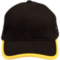 Heavy brushed cotton peak & back trimp cap