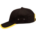 Heavy brushed cotton peak & back trimp cap