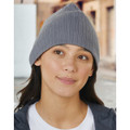 Acrylic knit beanie with cable row feature