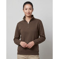 1/2 zip collar fleecy sweat