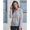Ladies' full-zip fleecy hoodie