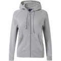 Ladies' full-zip fleecy hoodie