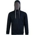 Men's Full Zip Contrast Fleece Hoodie