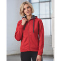 Ladies' Full Zip Contrast Fleece Hoodie