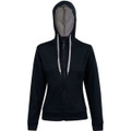 Ladies' Full Zip Contrast Fleece Hoodie