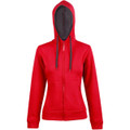 Ladies' Full Zip Contrast Fleece Hoodie