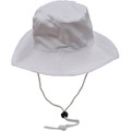 Surf hat with clip on chin strap
