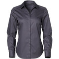 Ladies' Dobby Striped Taped L/S Shirt