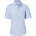 Women's Pin Stripe Short Sleeve Shirt