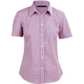 Ladies' Two Tone Mini Check S/S Shirt