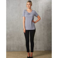 Ladies' Round Neck with Pleats S/S Knit Top