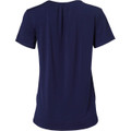 Ladies' Round Neck with Pleats S/S Knit Top